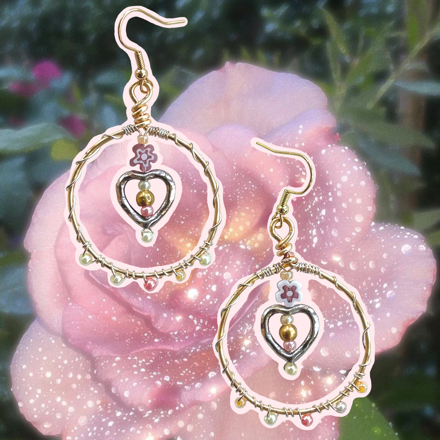 Blush Heart Earrings