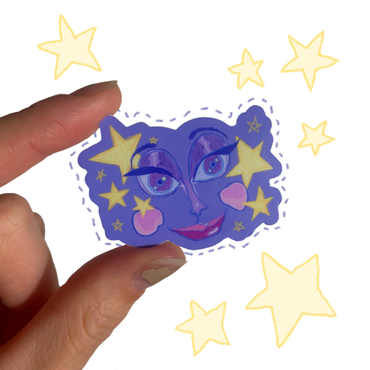 Starry Eyes Art Sticker