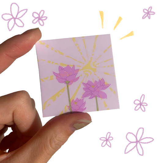 Lotus Sun Art Sticker