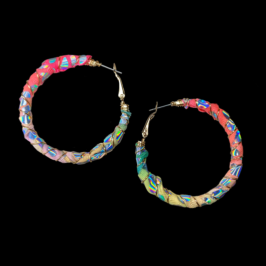 Wild Rainbow Hoop Earrings