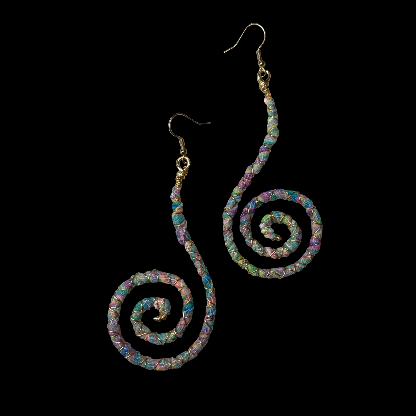 Watercolor Spiral Earrings